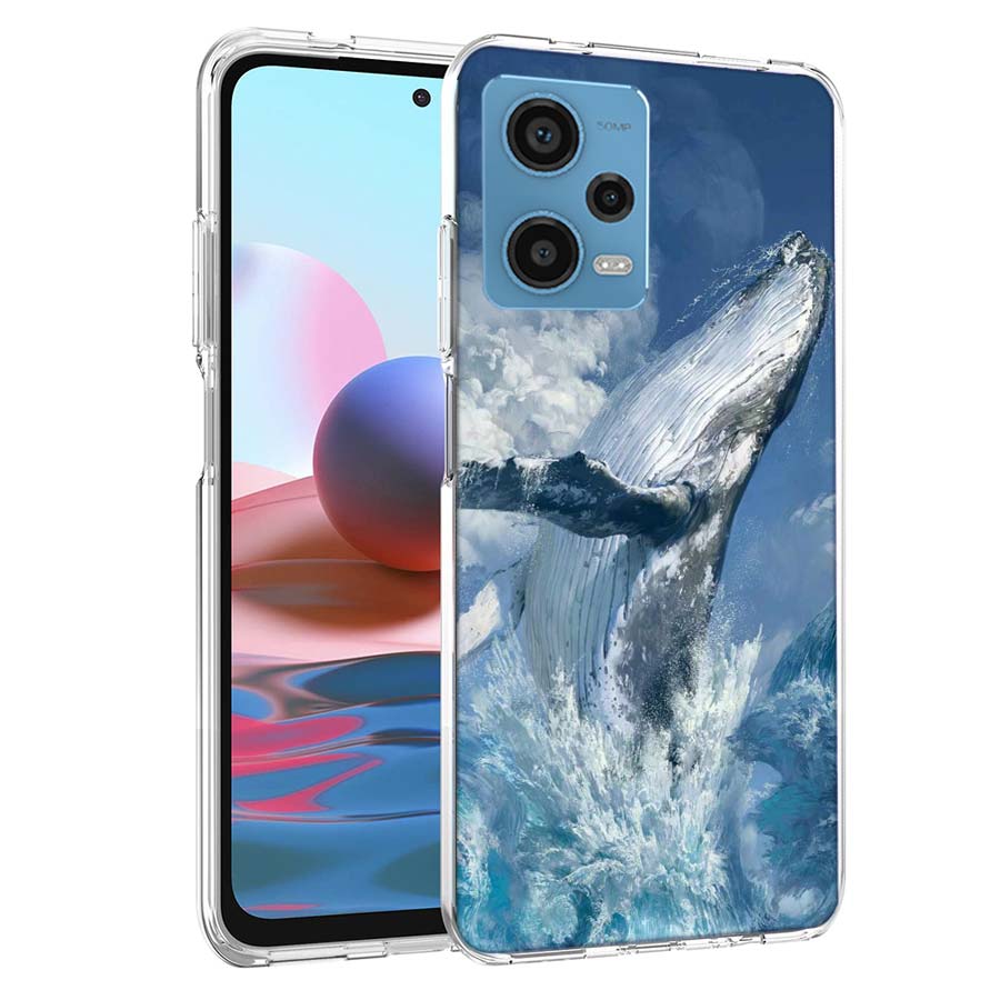 Whale Sea Giant Phone Case For Redmi Note 13 12 14 15 Pro Plus 13R 11 11T 11E 11S 10 Pro 10S 9 9S Cover Cell Clear TPU Capa Case
