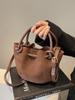 Luxury Suede Tote & Bucket Bag: Stylish Mother-Child Shoulder/Crossbody with Ruched Design