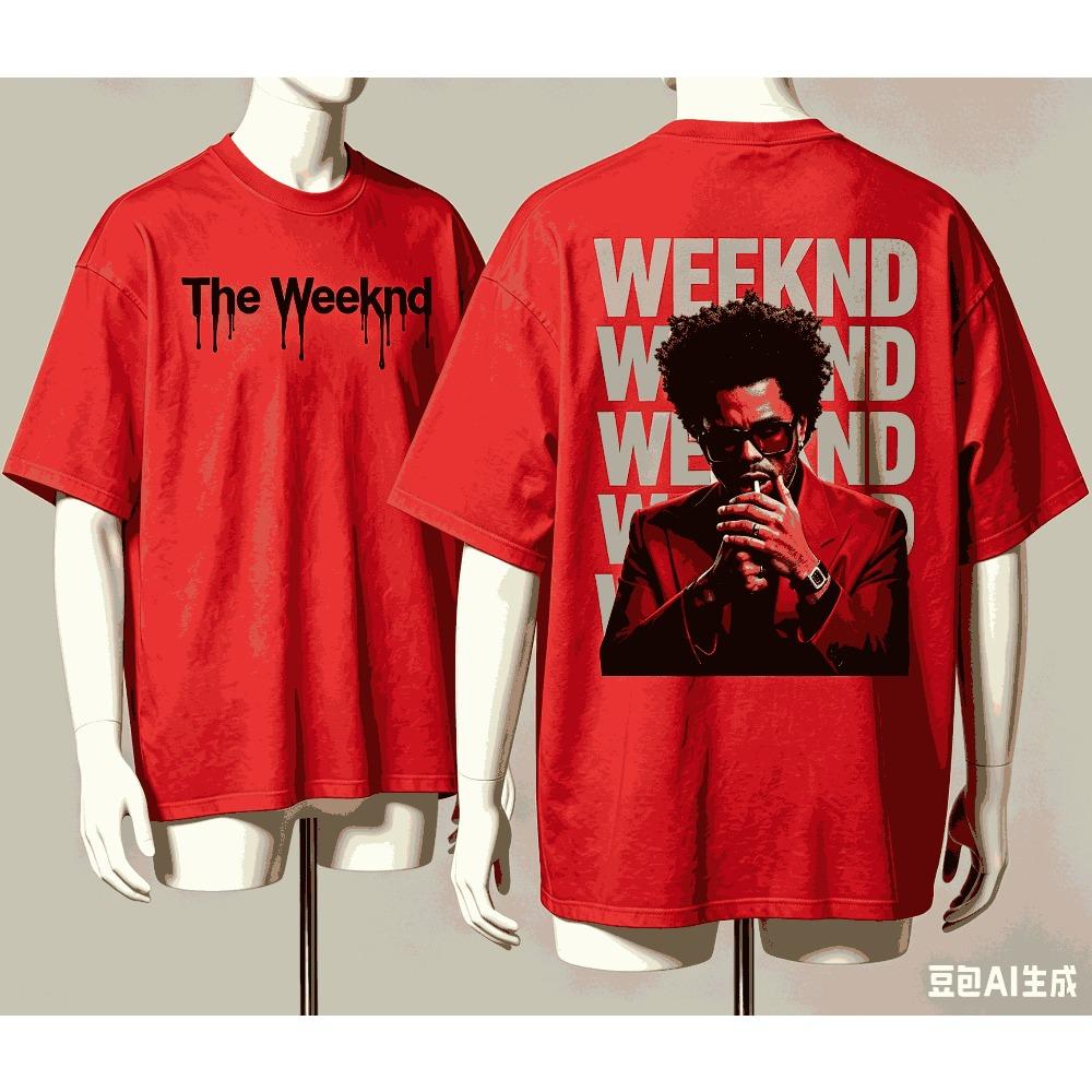 The Weeknd per Regalo Fan T-shirt Uomo Donna Harajuku Oversize Unisex Manica Corta Streetwear alta qualità Coppie Classico morbido Retro Moda