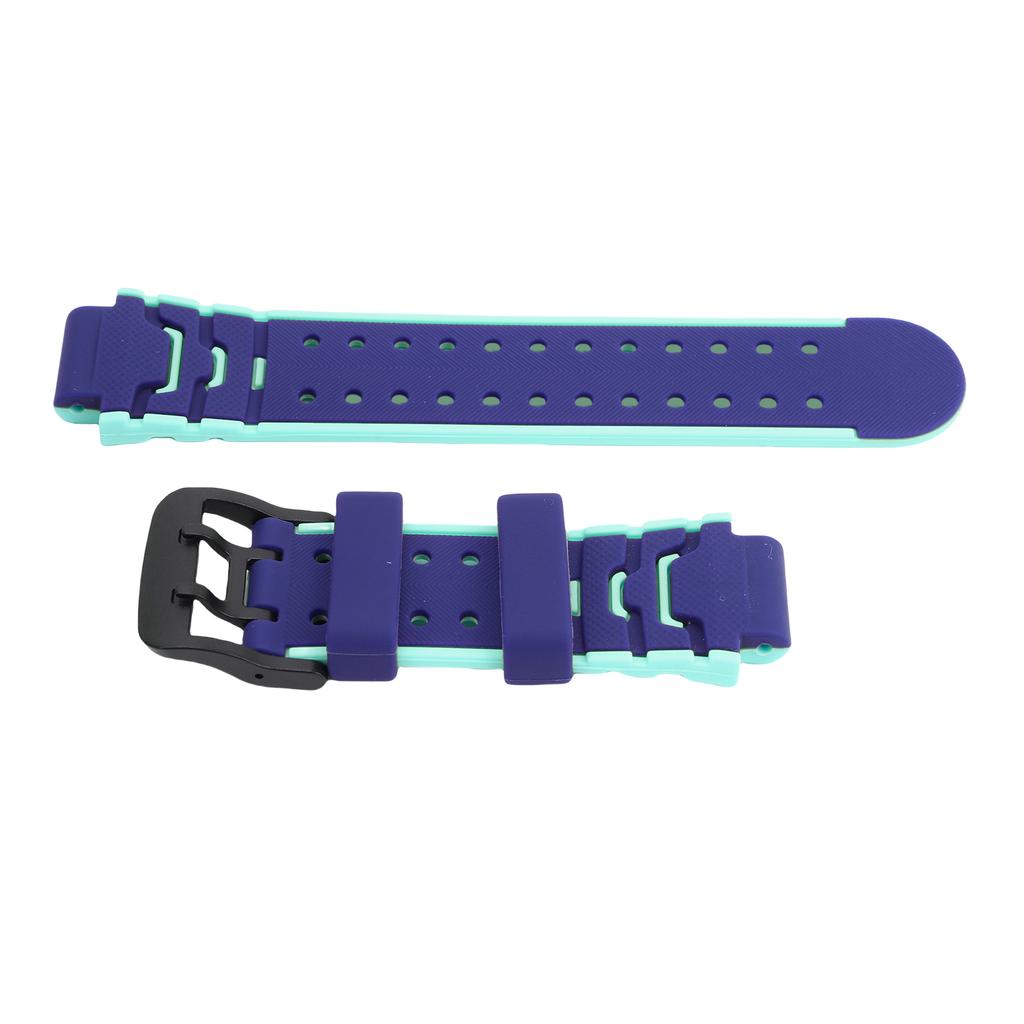15mm Kids Smart Watch Band Water Proof Soft Silicone Replacement Strap for Running Hiking Sports Blue Green