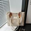 Trendy Large Capacity Canvas Tote Bag 2024 Summer New Casual Shoulder Bag