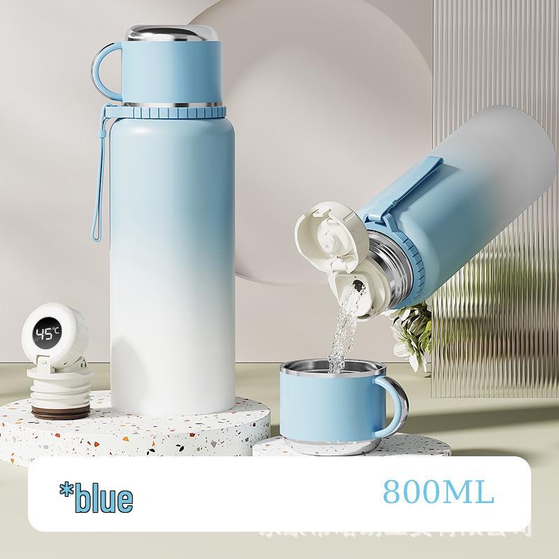 316 Stainless Steel Insulated Water Bottle with Double Lids & Tea Infuser for Outdoor Use