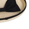 Bucket Hat Wide Wavy Lace Brim Sun Protection Hat with Ribbon Bow Decoration Summer Travel Beach Vacation Hat