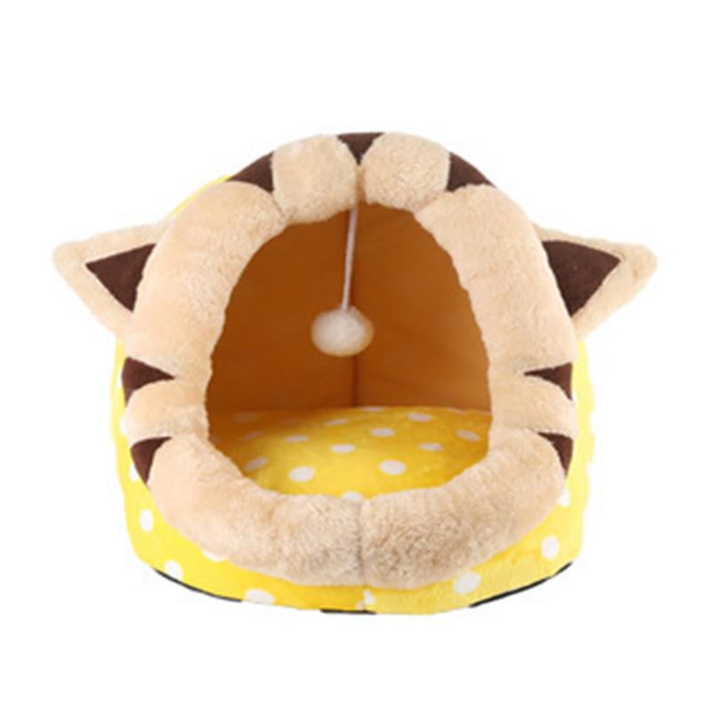 Cat Bed Dog House For Indoor Winter Warm Deep Sleep Comfort Pet Basket Cozy Little Mat With Ball Small Dog Kitten Accessories