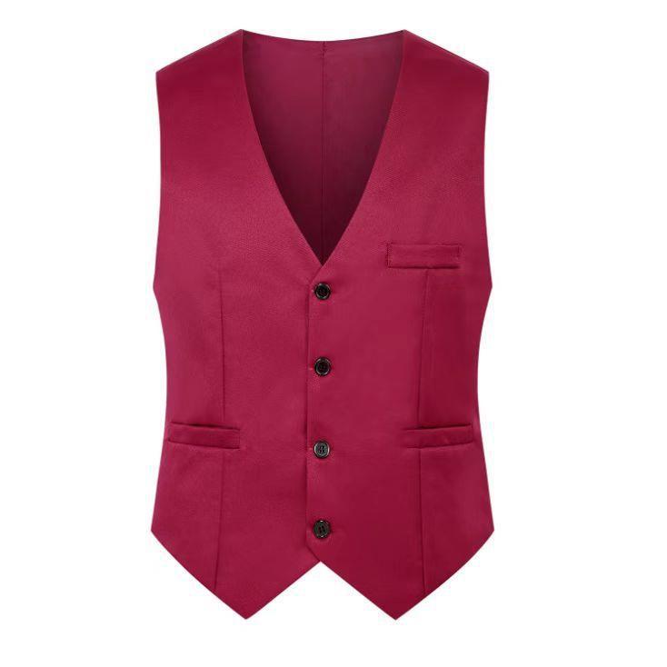 Gilet de costume pour homme coupe slim style coréen - Nouveau design sans repassage
