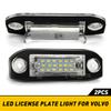 2Pcs Error Free Car LED Number License Plate Lights For Volvo XC70 XC60 XC90 S60 II V70 S80 C30 C70 V60 V50 S40 LED 6000K White License Plate Covers