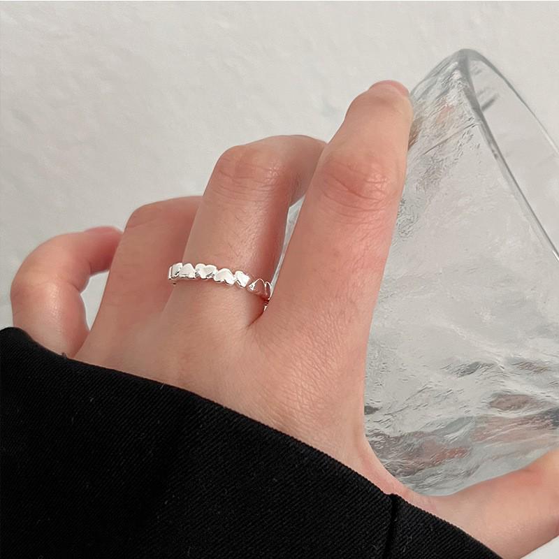 Korean Style Irregular 925 Sterling Silver Women's Versatile Ring, Non-Fading Niche Ins Design