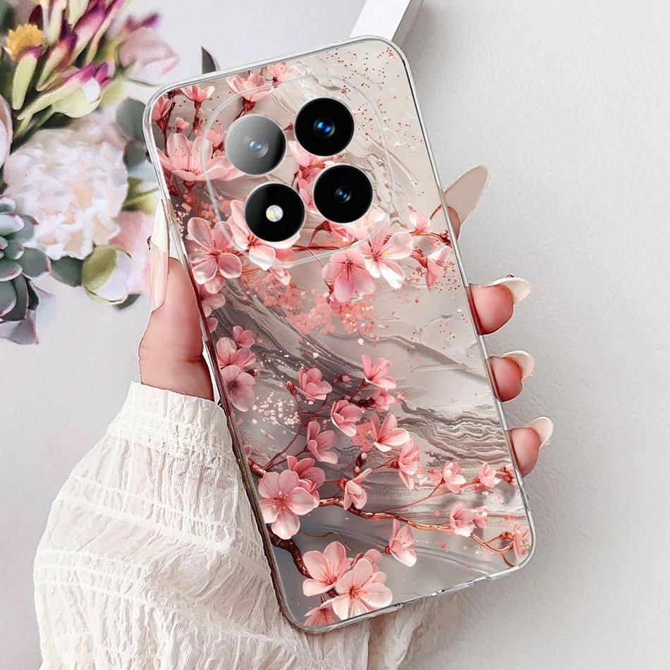 For Xiaomi Redmi Note 14 Pro+ Elegant Floral Butterfly Phone Case For Redmi Note14 Pro Plus 5G Soft Silicone TPU Cases