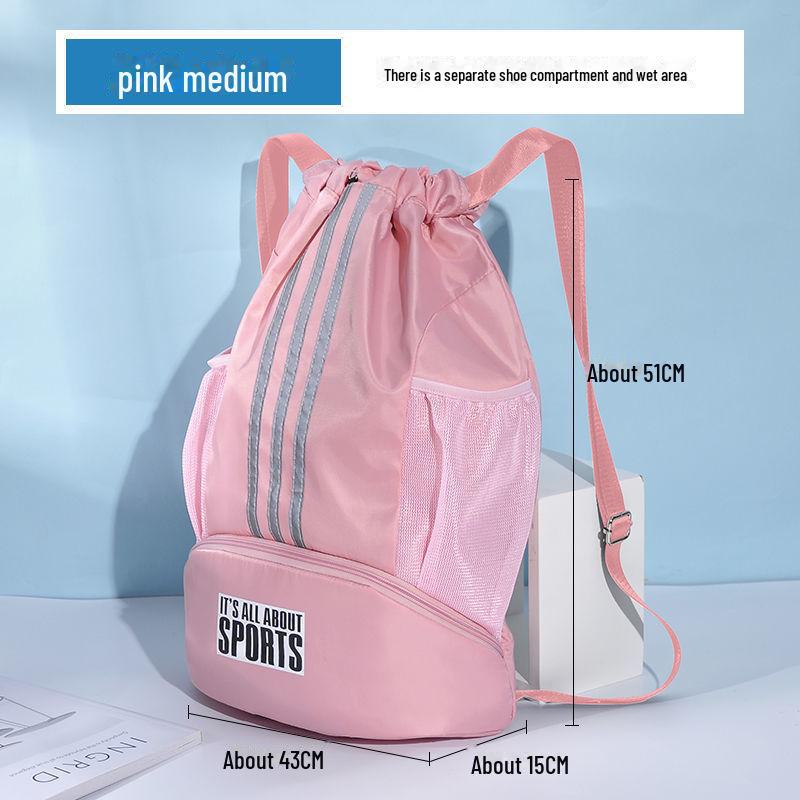Waterproof Wet/Dry Separation Swim Bag with Shoe Compartment, Lightweight Shoulder Bag for Fitness, Yoga, or Outdoor Travel.
