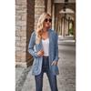 Women's Versatile Long Sleeve Cardigan Solid Color Pocket Spring Fall Clothing