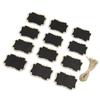 12PCS Erasable Hemp Rope Hanging Signs Chalkboard Blackboard Price Tags Message Labels