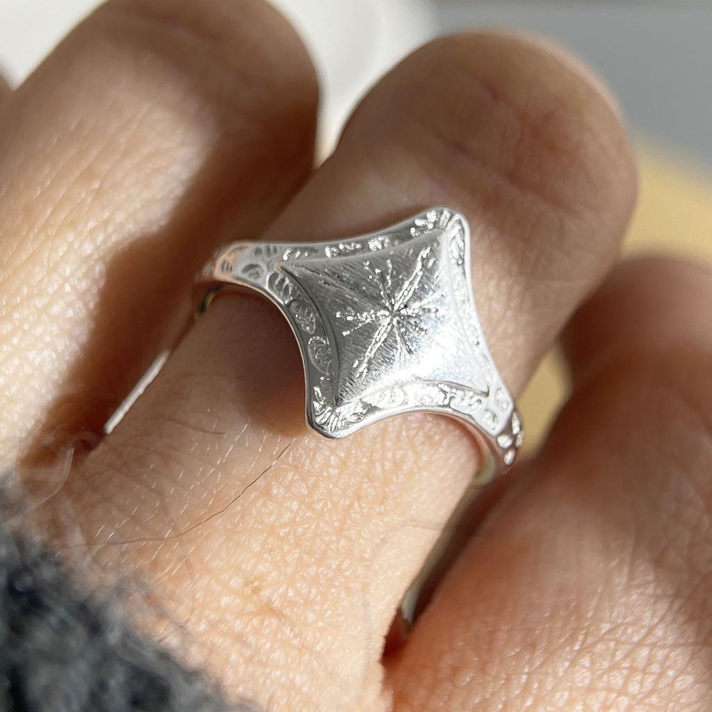 925 Sterling Silver Rings for Women Couple Minimalist Handmade Simple Gold Star Ring Fine Jewelry Gift Prevent Allergy