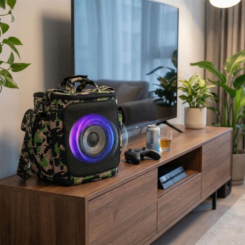 Estuche de Transporte Protector Para Altavoz Encore 2 Bolsa con Asa Cómoda y Múltiples Bolsillos de Almacenamiento para Accesorios