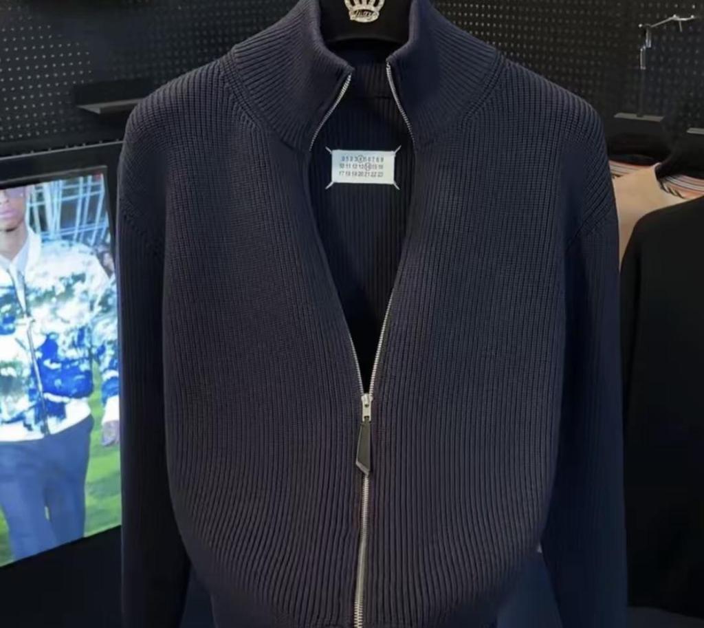 Ma Jia Four Corners: Men's High-Weight Warm Double Zipper Cardigan Sweater Jacket