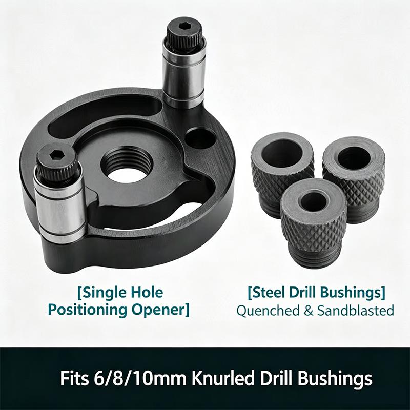 Self-Centering Dowel Jig, Vertical Drill Guide Locator, Woodworking Straight Hole Puncher for Wood Panel Dowel Joint Drilling