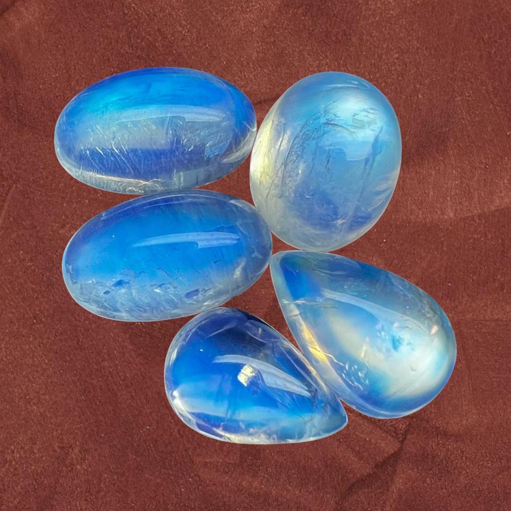 Blue Flashy Natural Rainbow Moonstone Mix Shape Lot, Polished Moonstone Lot, Rainbow moonstone Lot, Loose Gemstone for making jewelry.
