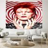 David Bowie Print Tapestry, Backdrop, Easy Setup, Ideal for Bedroom, Office & Living Room, with Aesthetic Wall Hanging Decor.