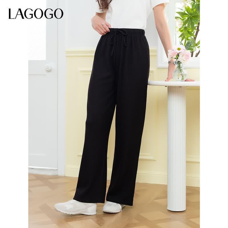 LAGOGO Women s 2025 High-Waist Casual Pants S