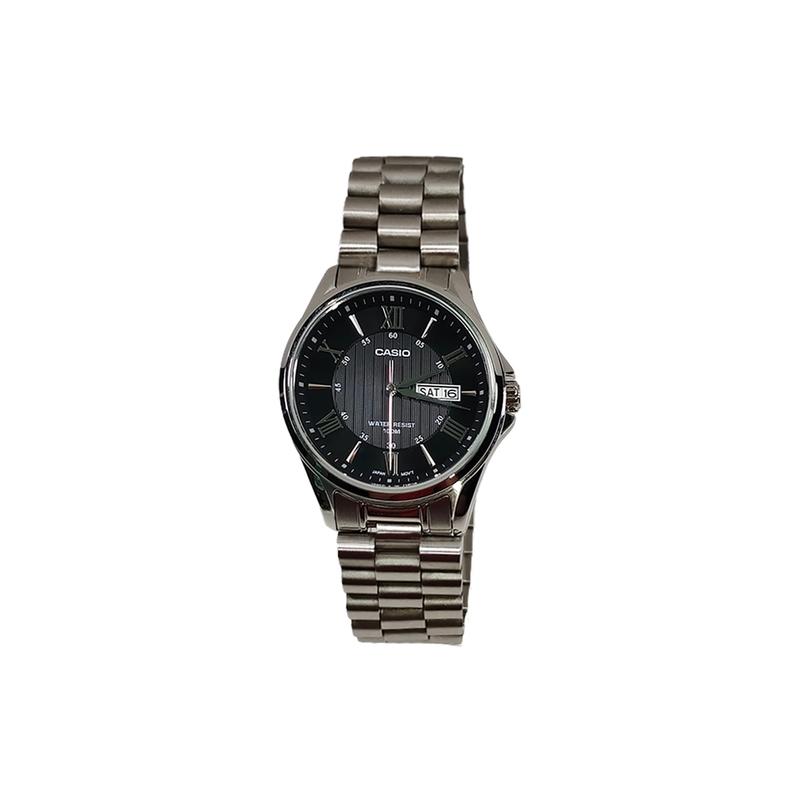 CASIO Customized watch modified series fashion trend waterproof 100 meters Quartz Steel Strap men's watch MTP-1384D-1A(Watch1100-GaiZhuang-MoYin)