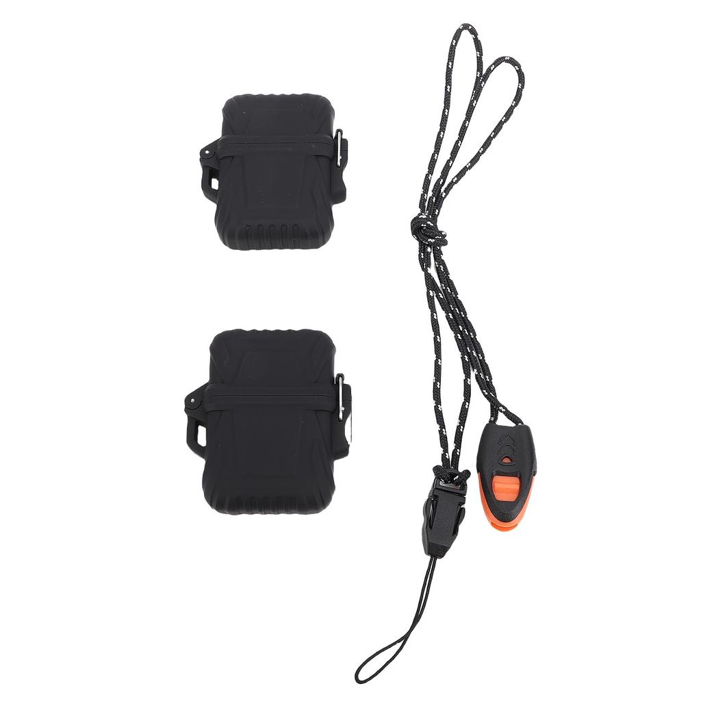 2Pcs Water Proof Storage Box Set Plastic Reusable Protective Pocket Case for Outdoor Sports and