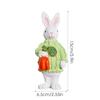 Rabbit Statue Easter Figurines Hold Carrot Small Spring Rabbit Sculpture For Desk Entryway Office Shops Living Room Bedroom