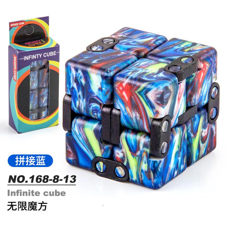 New Strange Decompression Toy Uv Printing Infinite Rubik'S Cube, Decompression Folding Variety Rubik'S Cube Fingertip Rubik'S Cube