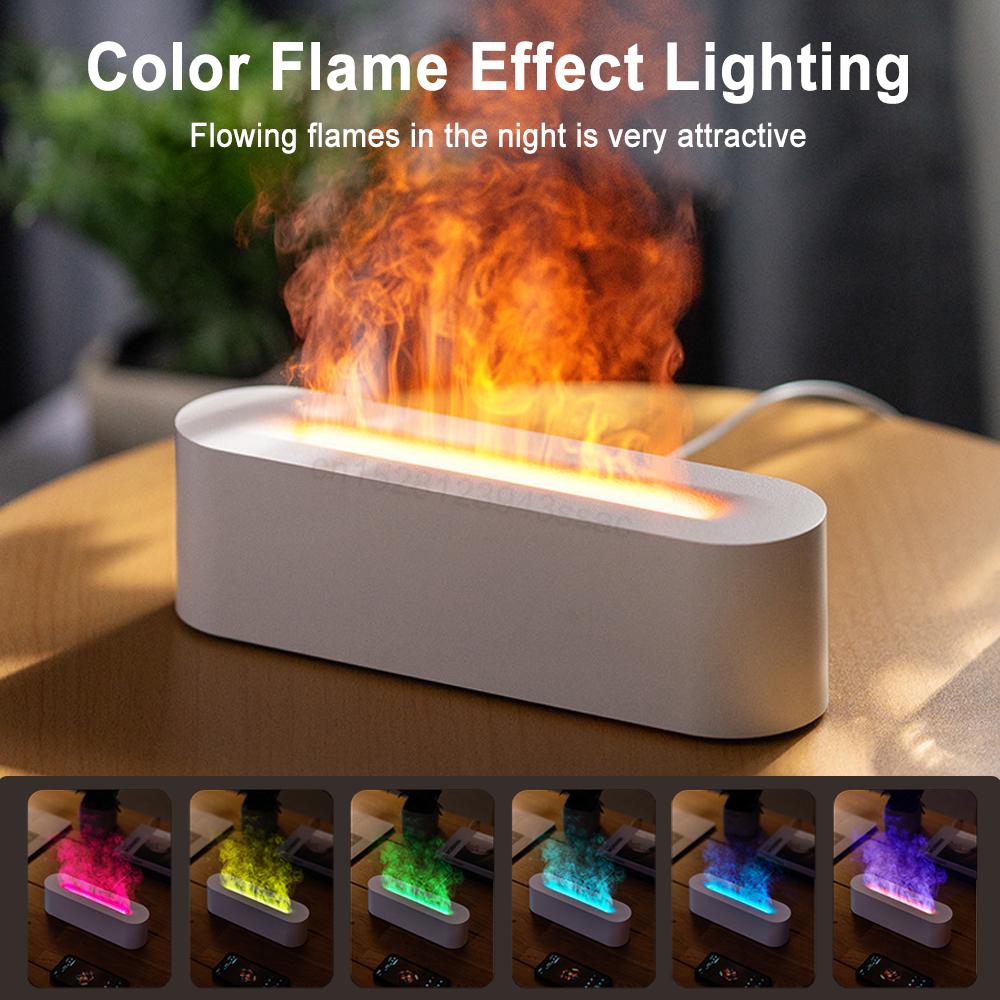 Flammen-Luftbefeuchter-Diffusor, Feuer-Aroma-Luftbefeuchter, Duft-Diffusor, Aromatherapie, USB-Diffusor für ätherische Öle für Zuhause, Zimmer, Büro