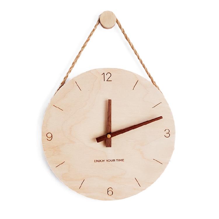 

Simple Design Wooden Nordic Sling Wall Clock for Creative Home Living Room Decor 1