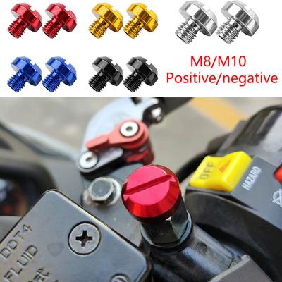 2 uds M8 / M10 espejo retrovisor de motocicleta agujeros tapones tornillos modificación de piezas de aleación de aluminio