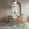 Living Room Carpet Soft Washable Rugs for Dining Room Vintage Print Green Bedroom Carpets Stain Resistant Coffee Table Floor Mat