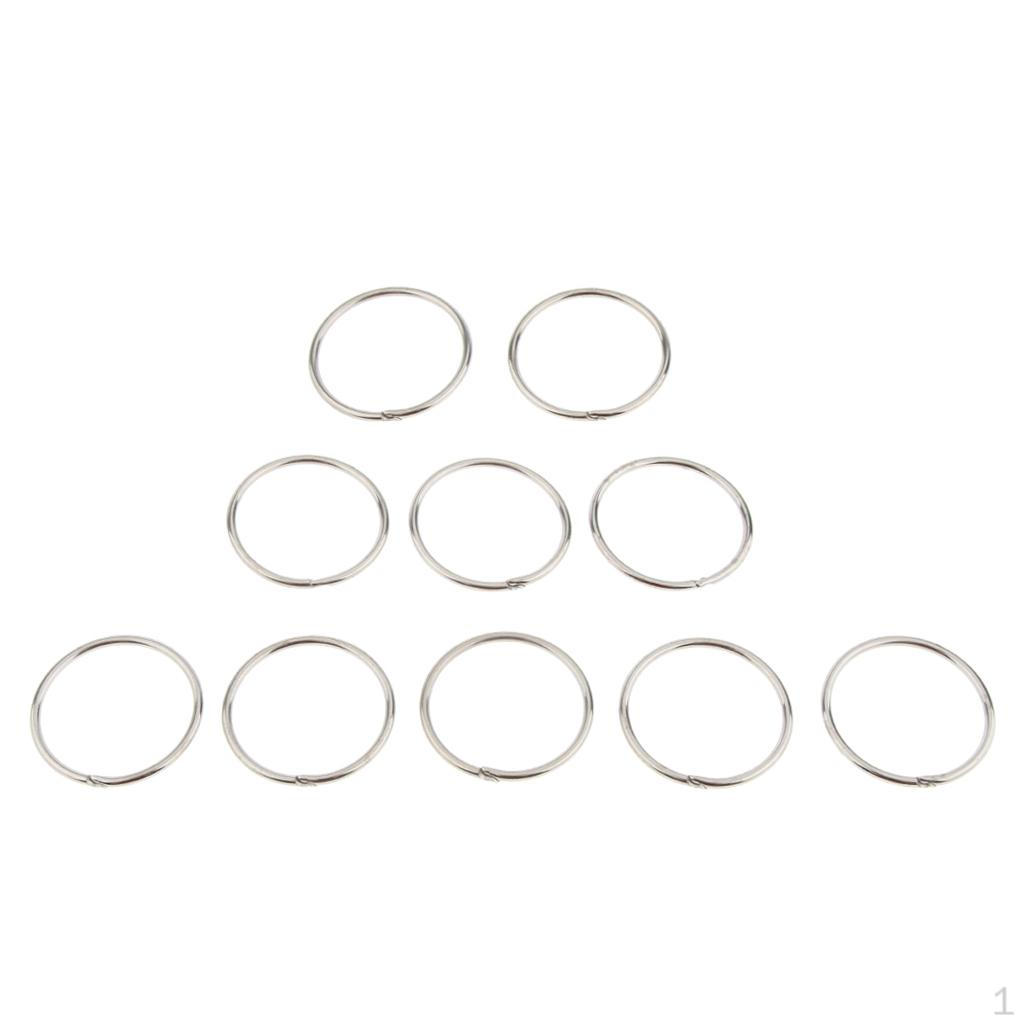 "10pcs Split Rings Key Ring Keychain Clip Holders Findings "