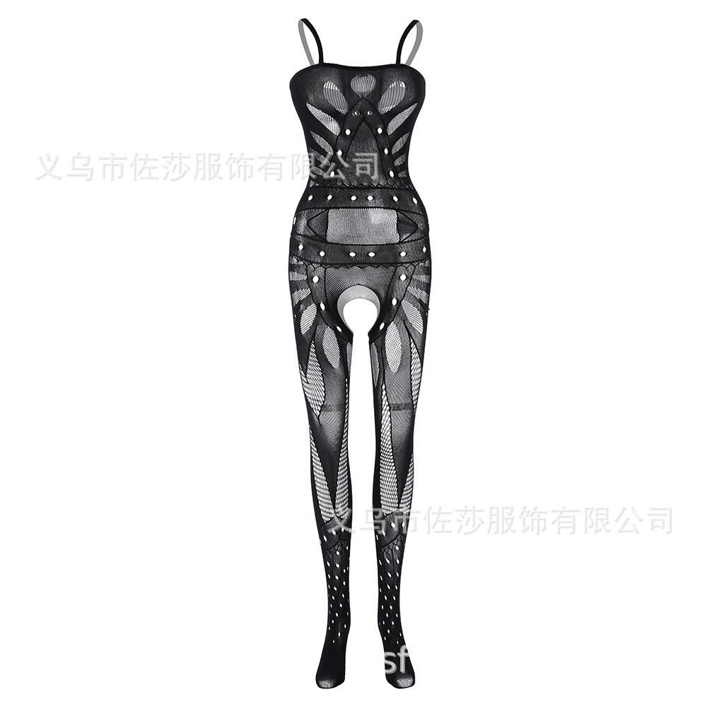 

Сексуальные прозрачные сетчатые чулки, подвязки, цельное сетчатое боди, облегающая открытая перспектива изысканный жаккард one size fits all чёрный