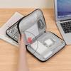 Portable Double Layer Digital Storage Pouch Travel Headphone Data Cable Storage Bag Solid Color Waterproof Travel Cable Bag