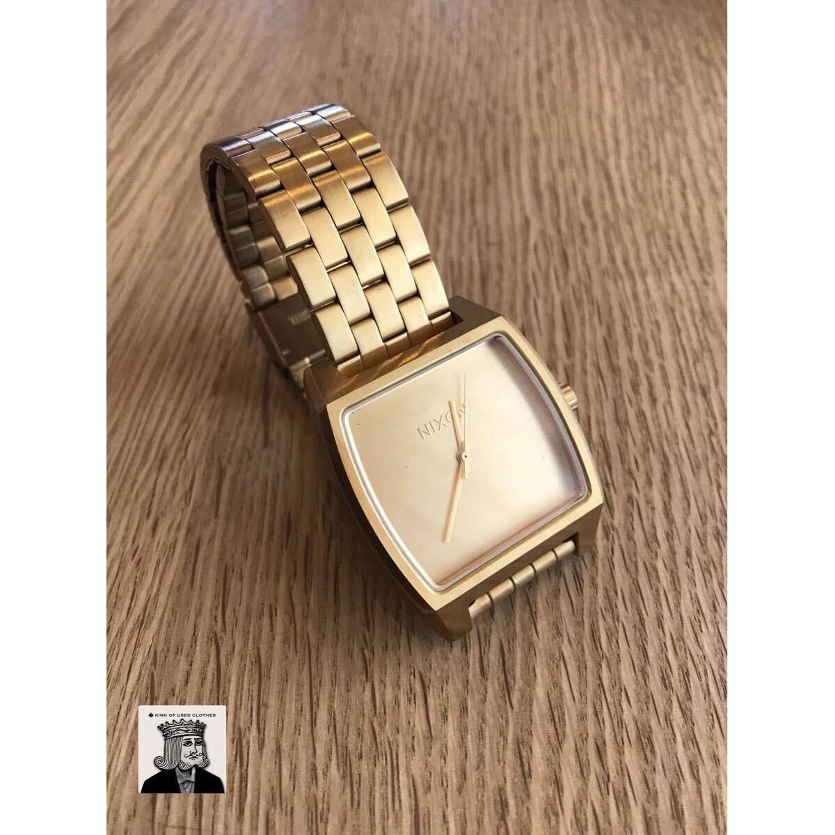 Used NIXON Time Tracker All Gold Watch Gold Quartz Used