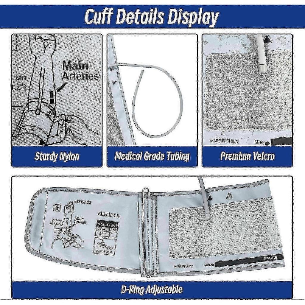 Extra Large Cuff for Omron Blood Pressure Monitor 9-21 Inch 22-53cm Universal Size Comfort Fit