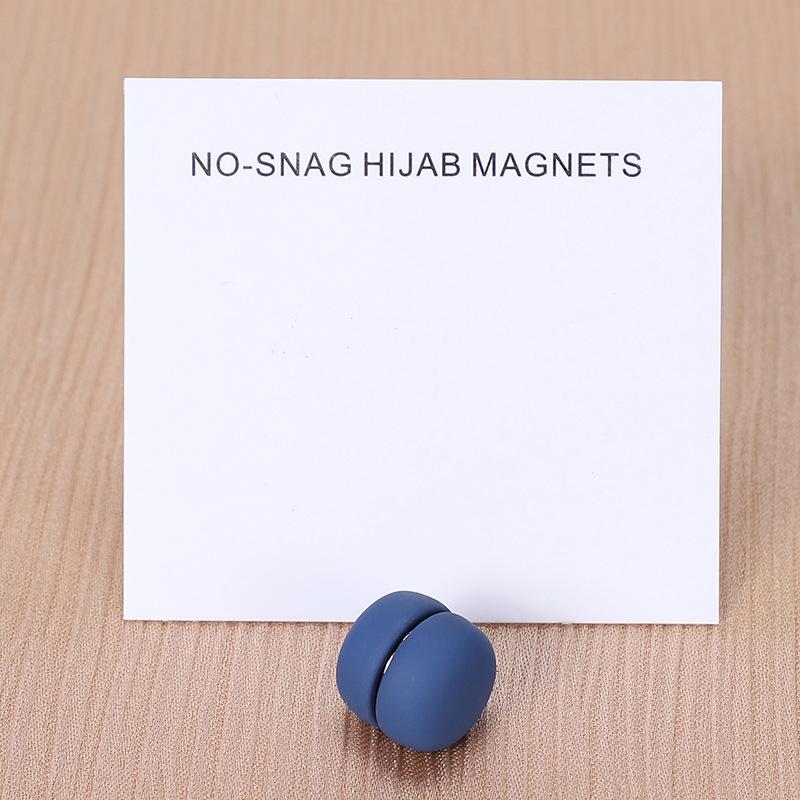 1 Pair Matte Magnet Hijab Pins Magnetic Brooch Headscarf Women Shawl Strong Magnetic Button Headscarf Accessories Mix Color