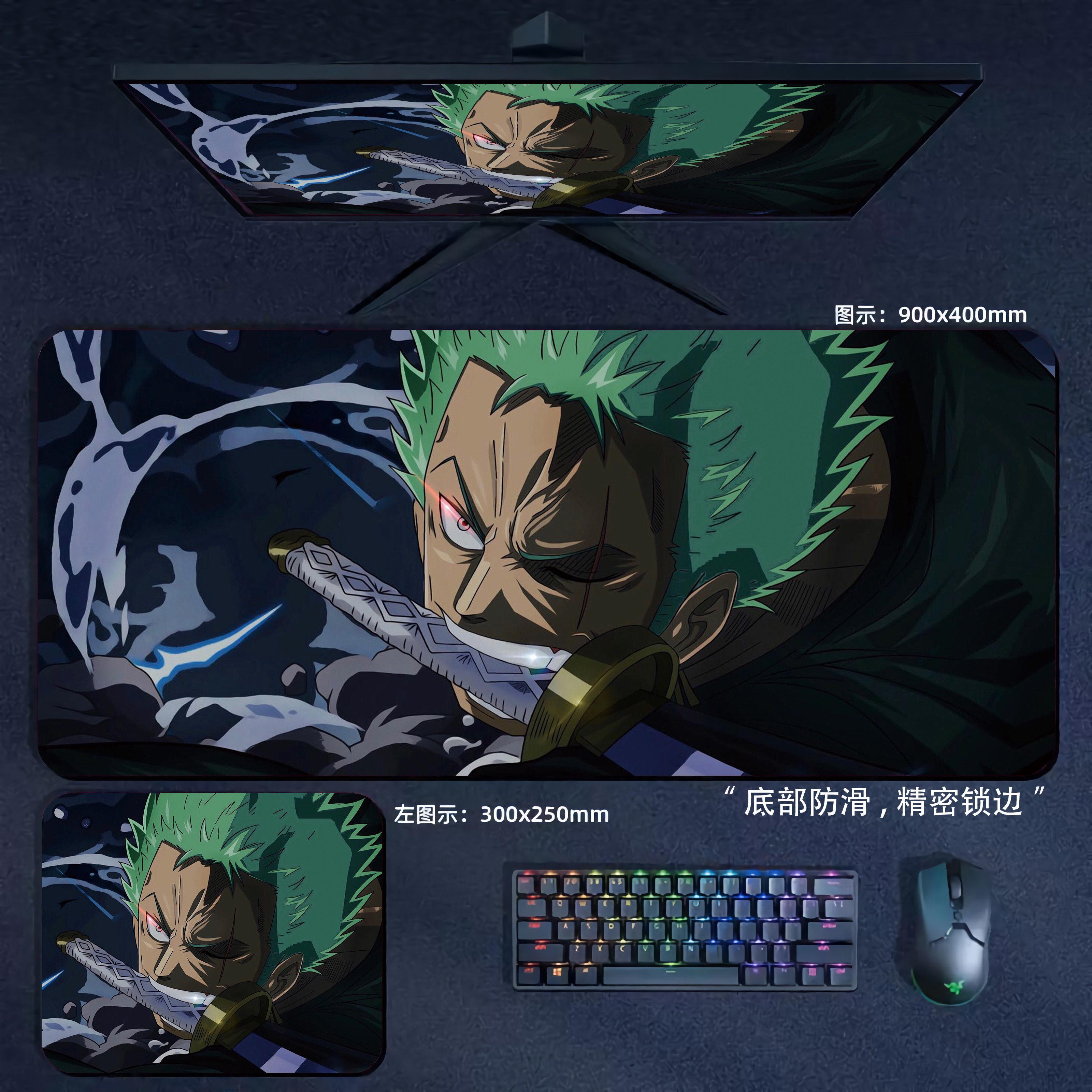 

Large Size Anime Laptop Keyboard Desk Pad Luffy Roronoa Zoro Non-Slip Mouse Pad High Definition Lock Edge ONE PIECE Mouse Pad 30x60x0.2cm