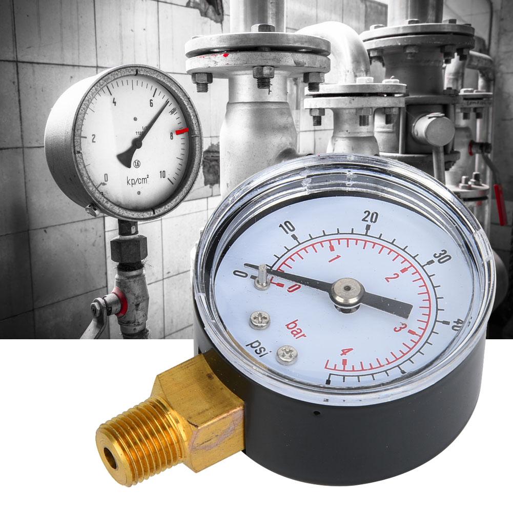 Mechanical Pressure Gauge 1Celsius8inch BSPT Bottom Connection for Oil Water (0-15psi 0-1bar)