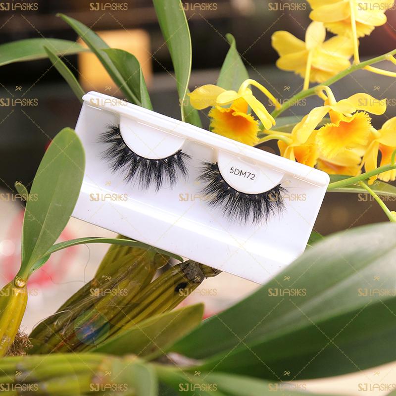 Natural 5D Mink Fur Strip Lashes-Cruelty-Free Private Label Eyelashes with Custom Logo & Packaging