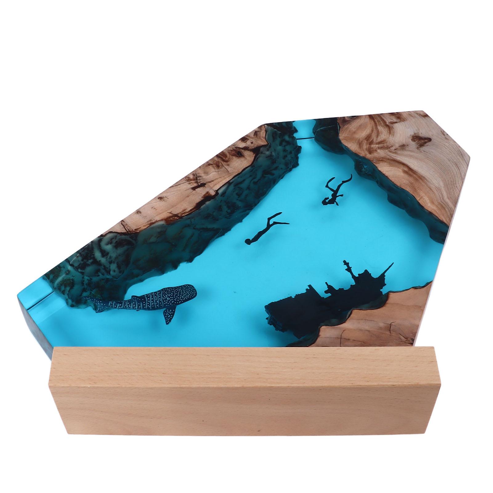 

8 Inch Resin Night Light Decorative LED Night Lamp Hand Made Underwater Appearance Night Light Ornament for Dormitory