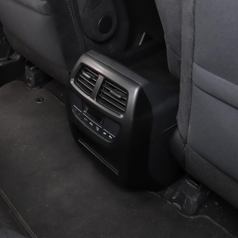 For Honda Pilot 2015- ABS carbon fibre/Matte black Rear Air Condition Outlet Vent Frame Cover Trim Car Accessories