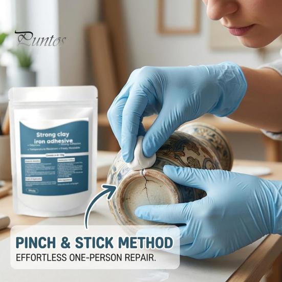 Heavy Duty Adhesive Clay 1/3 Sets High Strength Multi-Purpose Repair Clay, Strong Iron with Scraper Set & Gloves, Putty for Bonding Metal, Plastic,