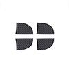 4x Bright Carbon Fiber Car Inner Door Handle Bowl Decoration For Corolla 14 15