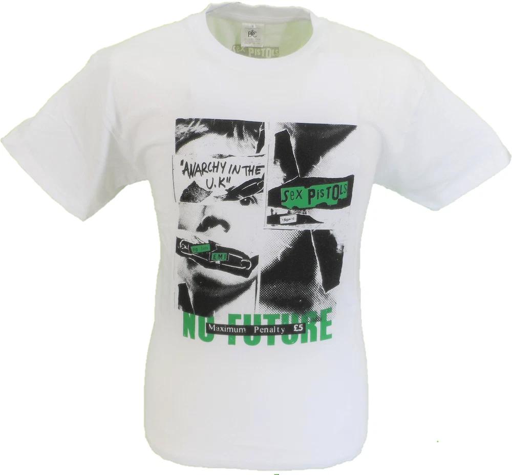 Unisexs White Official Sex Pistols No Future T Shirt S