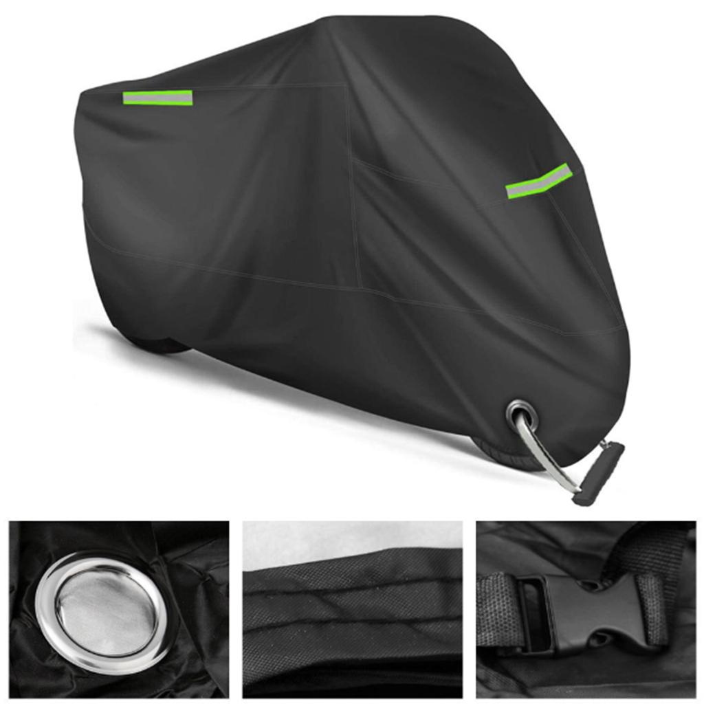 96.5in Motorcycle Cover Sun Rain Protection Night Reflective with Lock‑Holes All Season Universal