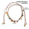 SHIXIN Bohemian Multilayer Resin Beaded Velvet Rope Necklace for Women Vintage Charm Long Choker Chain Beach Vacation Jewelry