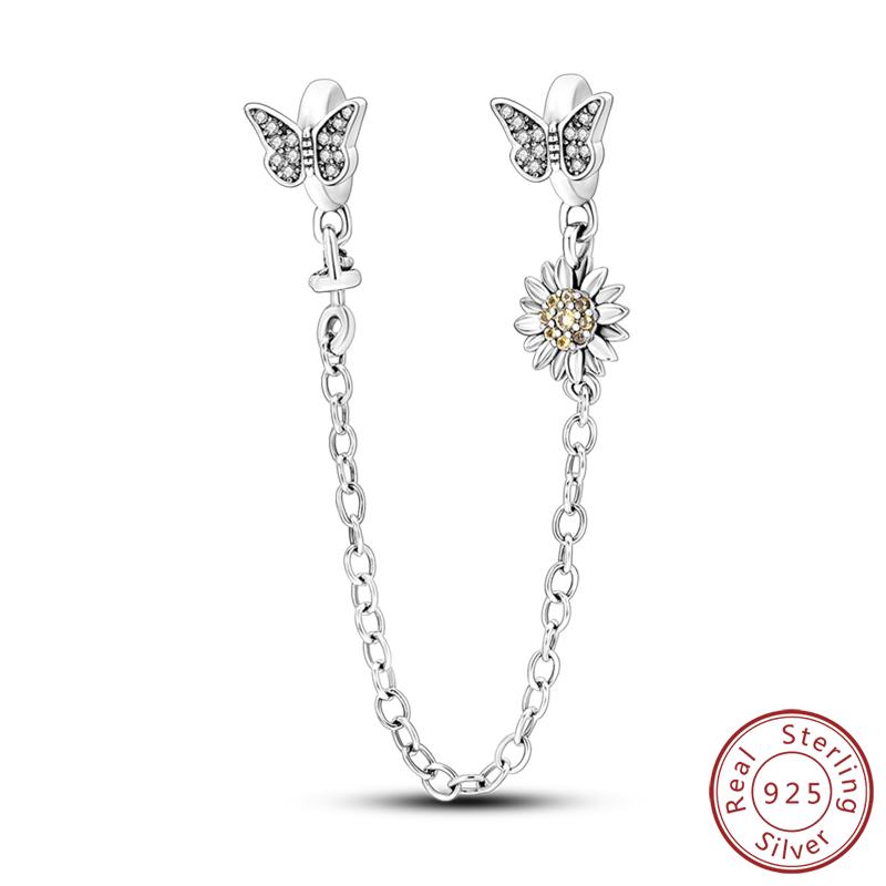 Elegant S925 Silver Butterfly & Dragonfly Multicolor Charms Beads Pendant 3mm DIY Fine Jewelry Making Accessories Gifts