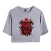 New Fashion Women's Casual Hazbin Hotel Print Short Sleeve Crop Top Funny Tee Shirts Hipster O-neck Cool Tops
