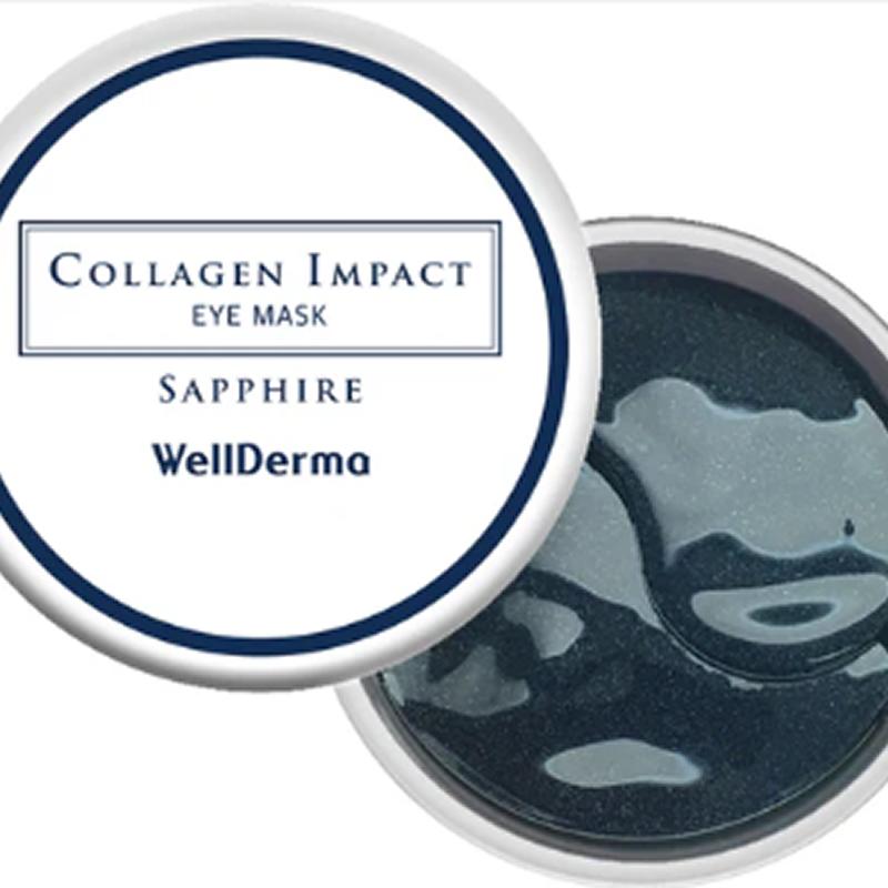 

Маска для глаз WellDerma Collagen Impact Сапфировая маска для глаз, Увлажняющий уход под глазами с ощущением упругости