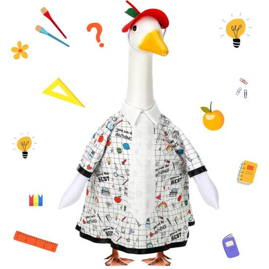 Porch Goose Outfit Back to School Goose Costume Yard Goose Statue Clothes